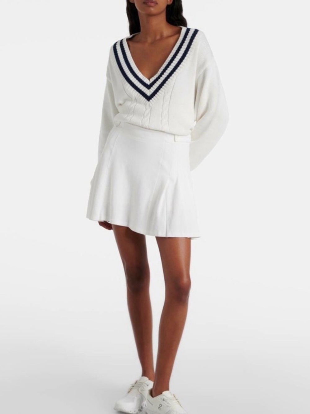 The Upside White Pleated Tennis Mini Skirt